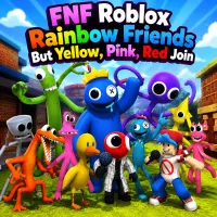 Play FNF Roblox Rainbow Friends But Yellow, Pink, Red Join now!